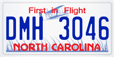 NC license plate DMH3046