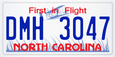 NC license plate DMH3047