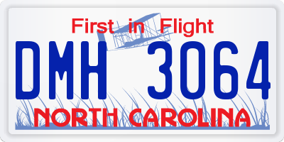NC license plate DMH3064