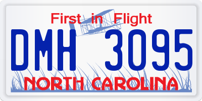 NC license plate DMH3095