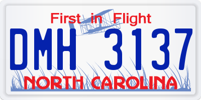 NC license plate DMH3137