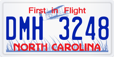 NC license plate DMH3248