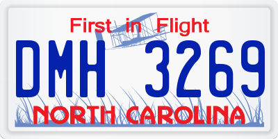NC license plate DMH3269