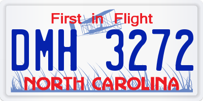 NC license plate DMH3272