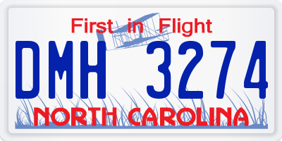 NC license plate DMH3274