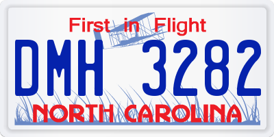 NC license plate DMH3282