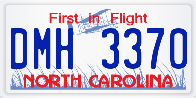 NC license plate DMH3370