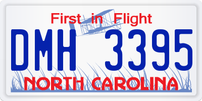 NC license plate DMH3395