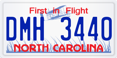 NC license plate DMH3440