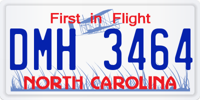 NC license plate DMH3464