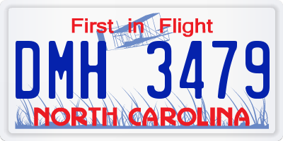 NC license plate DMH3479