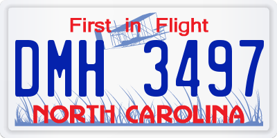 NC license plate DMH3497
