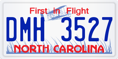NC license plate DMH3527