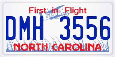 NC license plate DMH3556