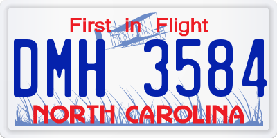NC license plate DMH3584