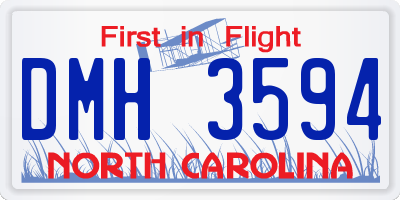 NC license plate DMH3594