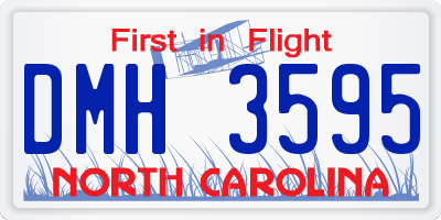 NC license plate DMH3595