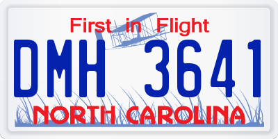 NC license plate DMH3641