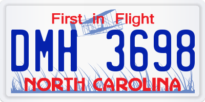 NC license plate DMH3698