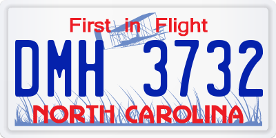 NC license plate DMH3732