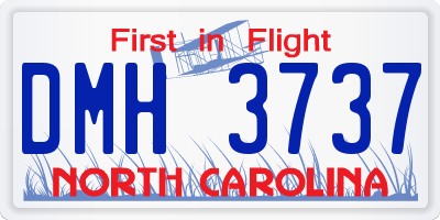NC license plate DMH3737