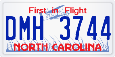 NC license plate DMH3744