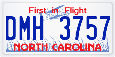 NC license plate DMH3757
