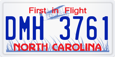 NC license plate DMH3761