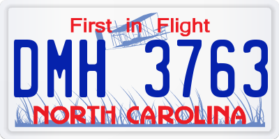 NC license plate DMH3763