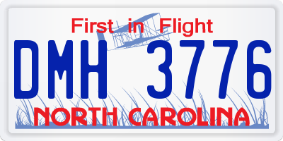 NC license plate DMH3776
