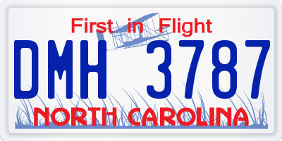 NC license plate DMH3787