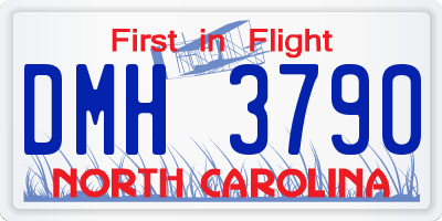 NC license plate DMH3790