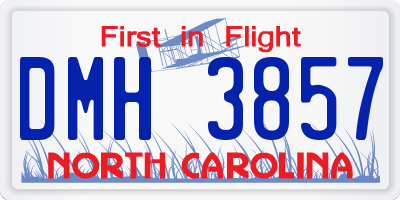 NC license plate DMH3857