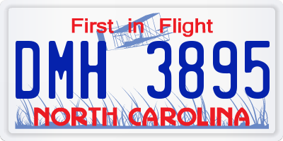 NC license plate DMH3895