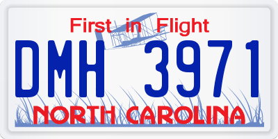 NC license plate DMH3971