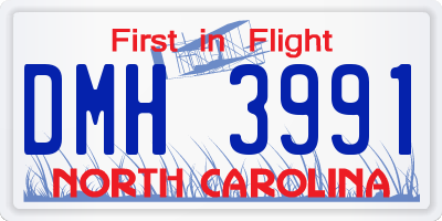 NC license plate DMH3991