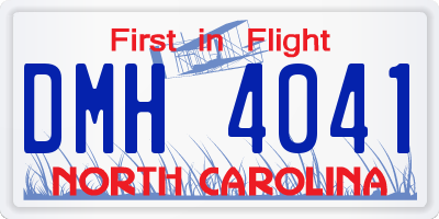 NC license plate DMH4041