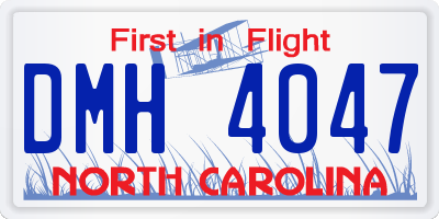 NC license plate DMH4047