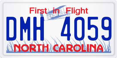 NC license plate DMH4059