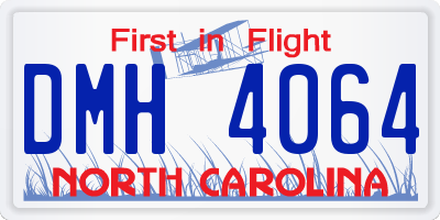 NC license plate DMH4064