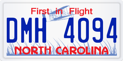 NC license plate DMH4094