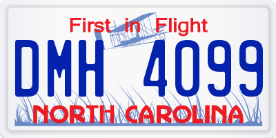 NC license plate DMH4099