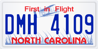 NC license plate DMH4109