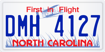 NC license plate DMH4127