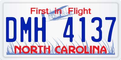 NC license plate DMH4137