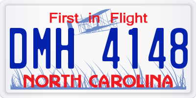 NC license plate DMH4148