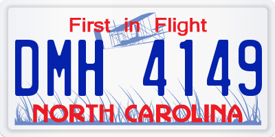 NC license plate DMH4149