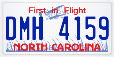 NC license plate DMH4159