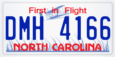 NC license plate DMH4166