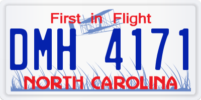 NC license plate DMH4171